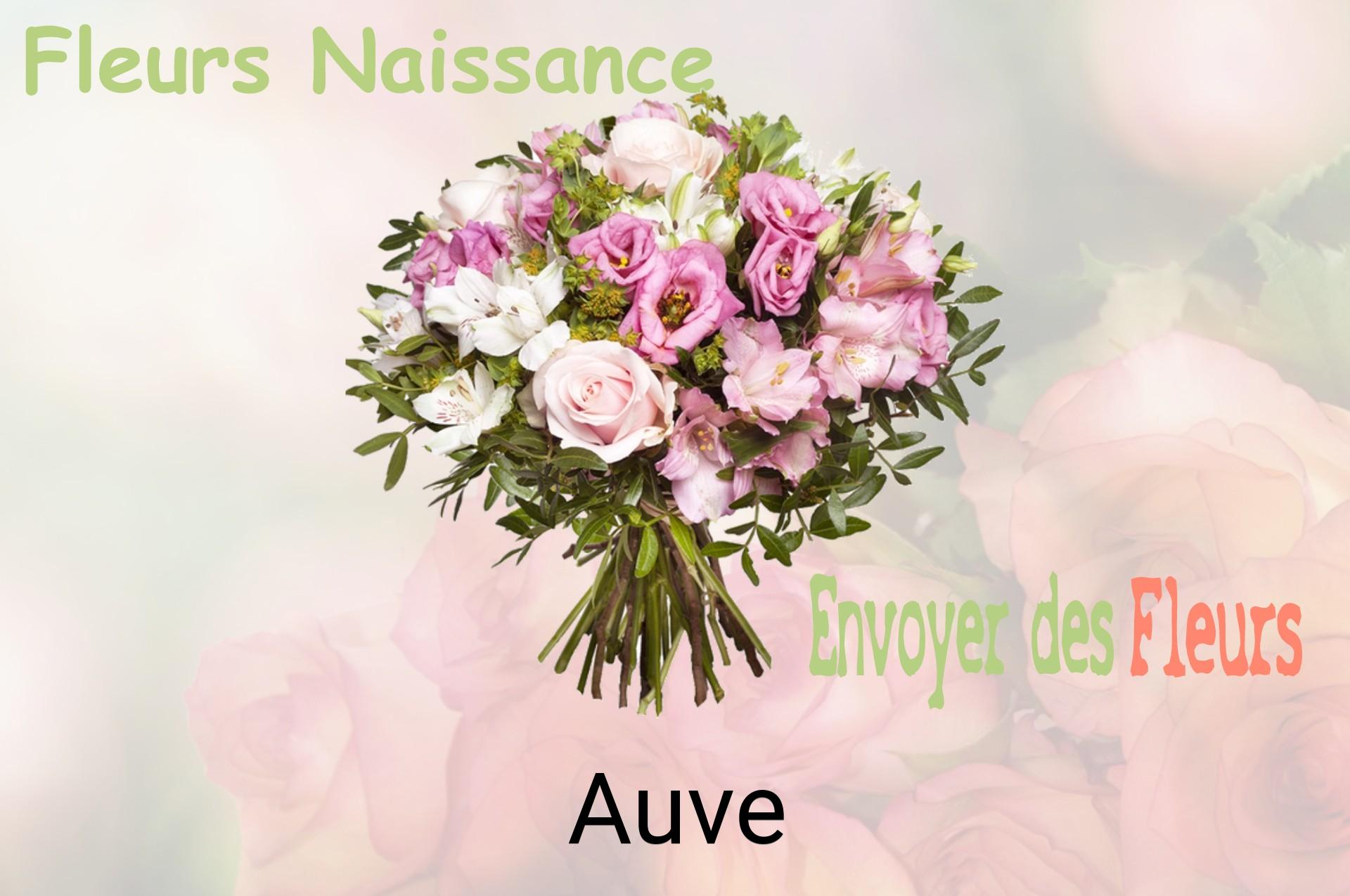 Bouquet de fleurs de naissance livré à Auve